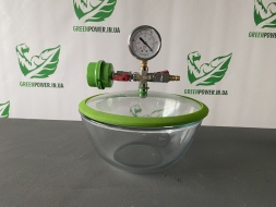 Стеклянный эксикатор для вакуумной очистки ВНО