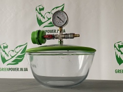 Стеклянный эксикатор для вакуумной очистки ВНО