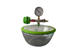 Стеклянный эксикатор для вакуумной очистки ВНО