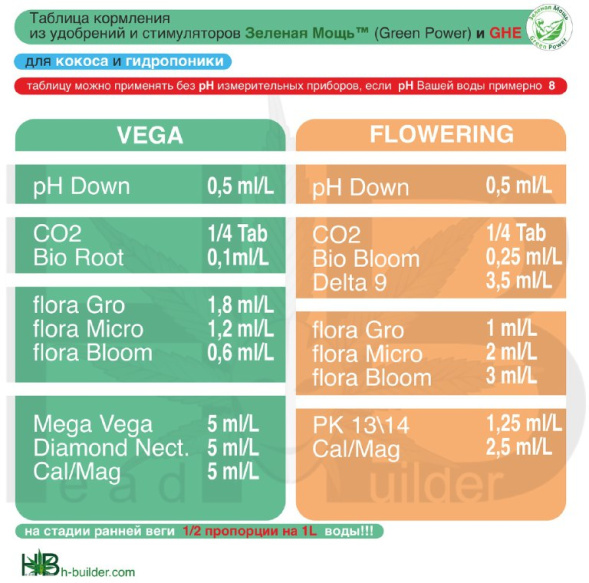 Таблица для Флоры сириес 